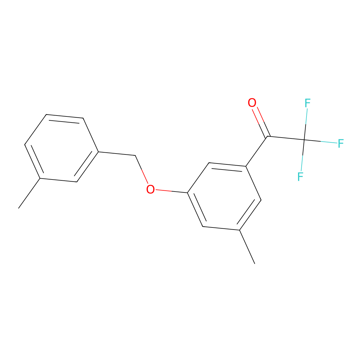 2,2,2-Trifluoro-1-(3-methyl-5-((3-methylbenzyl)oxy)phenyl)ethanone molecular structure, CAS 2969468-01-5