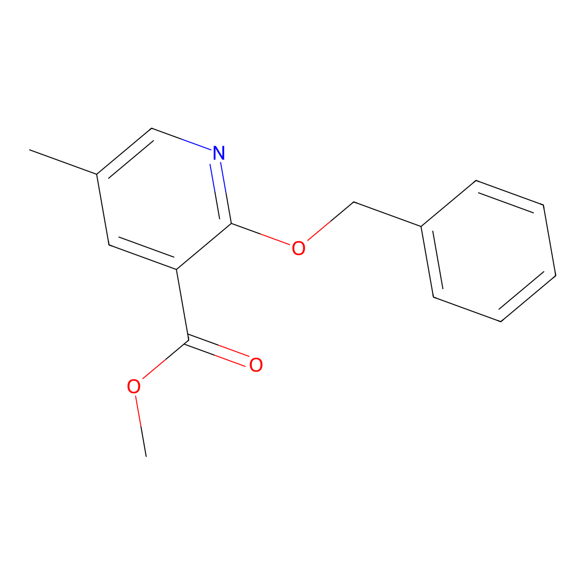 Methyl 2-(benzyloxy)-5-methylnicotinate molecular structure, CAS 2969469-64-3