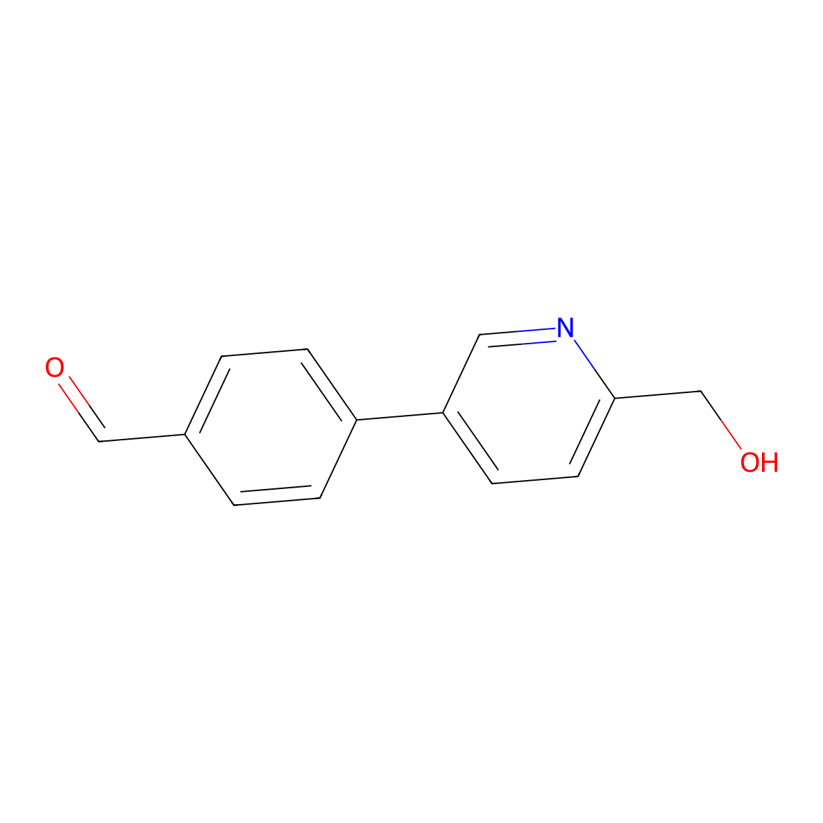 4-(6-(Hydroxymethyl)pyridin-3-yl)benzaldehyde molecular structure, CAS 2969470-32-2