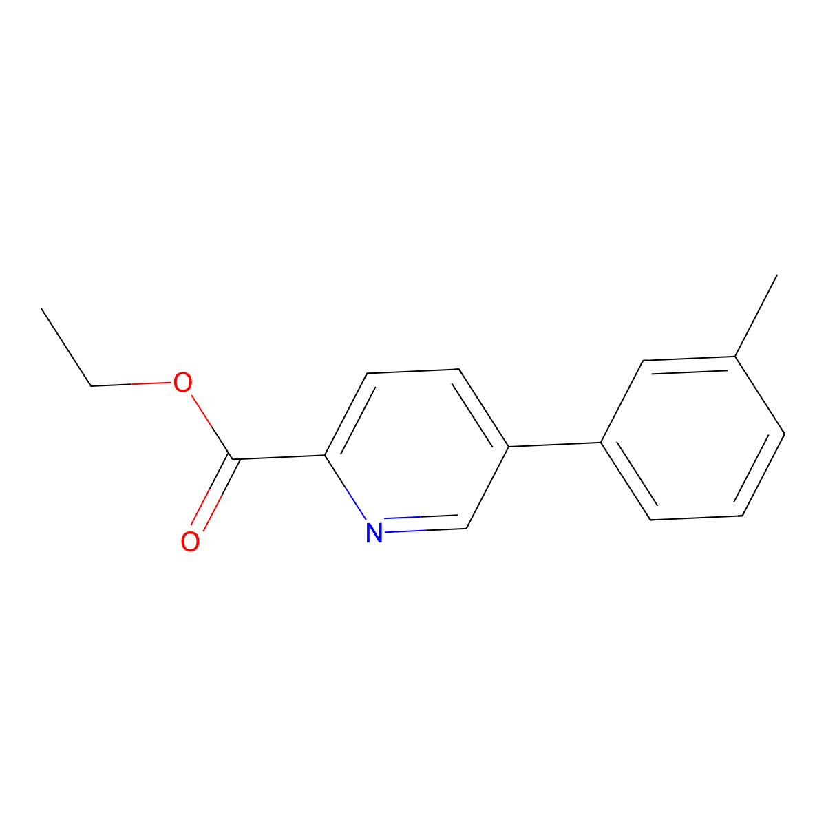 Ethyl 5-(m-tolyl)picolinate molecular structure, CAS 2969472-62-4
