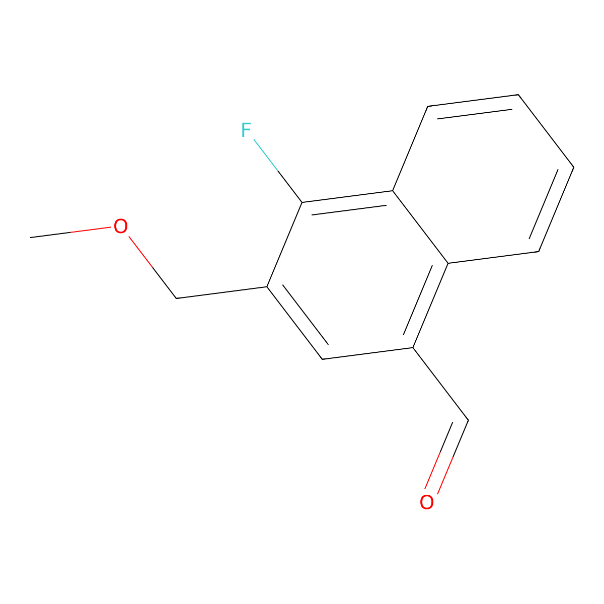 4-Fluoro-3-(methoxymethyl)-1-naphthaldehyde molecular structure, CAS 2969473-20-7