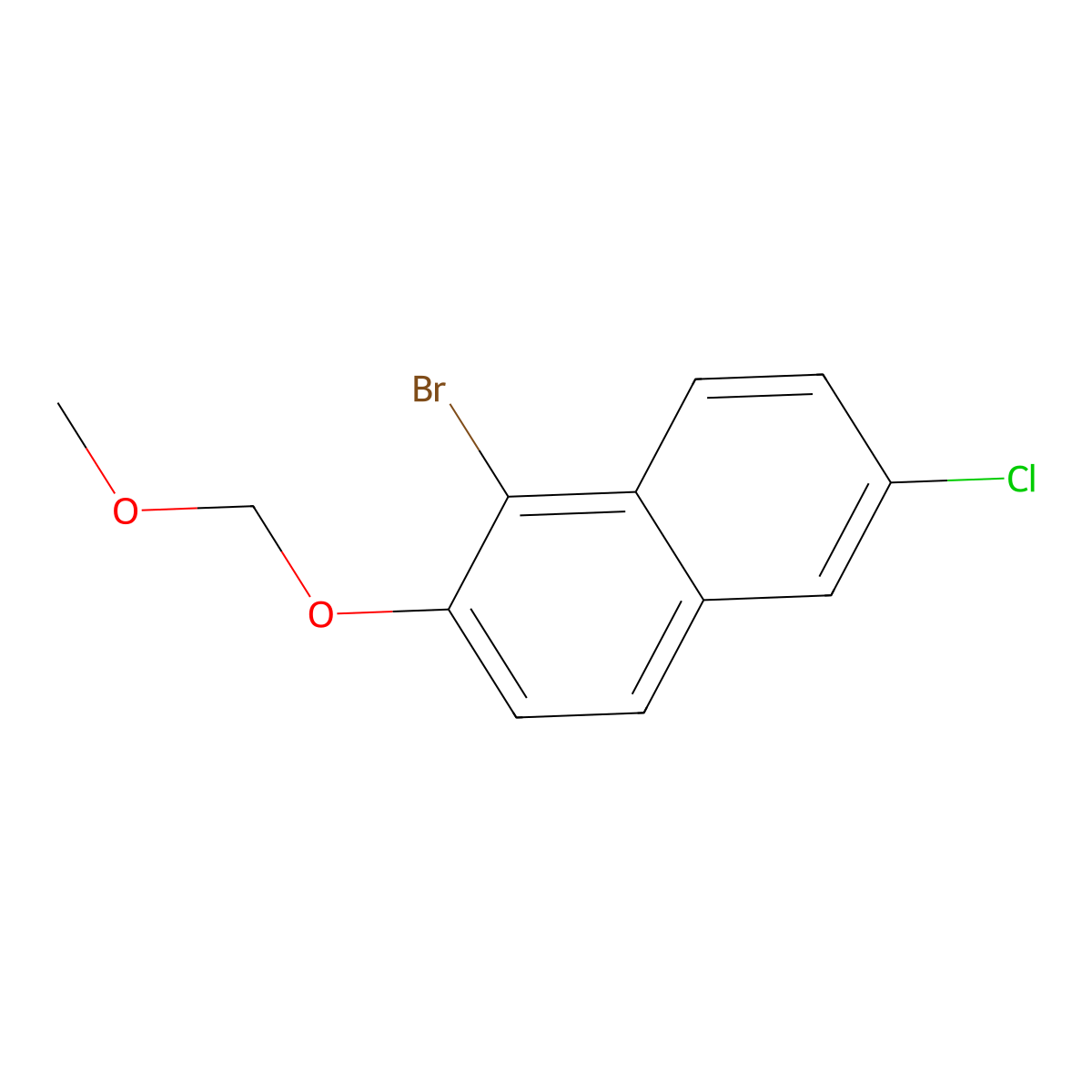 1-Bromo-6-chloro-2-(methoxymethoxy)naphthalene molecular structure, CAS 2969473-25-2