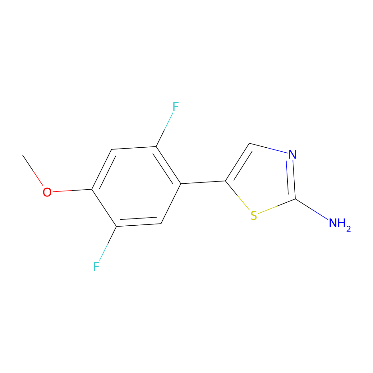 5-(2,5-Difluoro-4-methoxyphenyl)thiazol-2-amine molecular structure, CAS 2969473-67-2