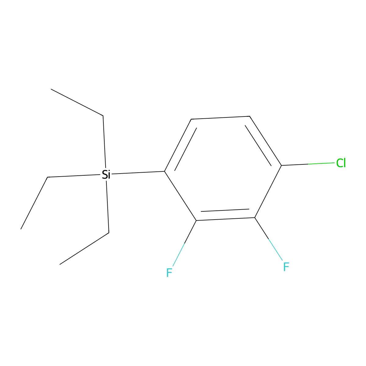 (4-Chloro-2,3-difluorophenyl)triethylsilane molecular structure, CAS 2969473-69-4