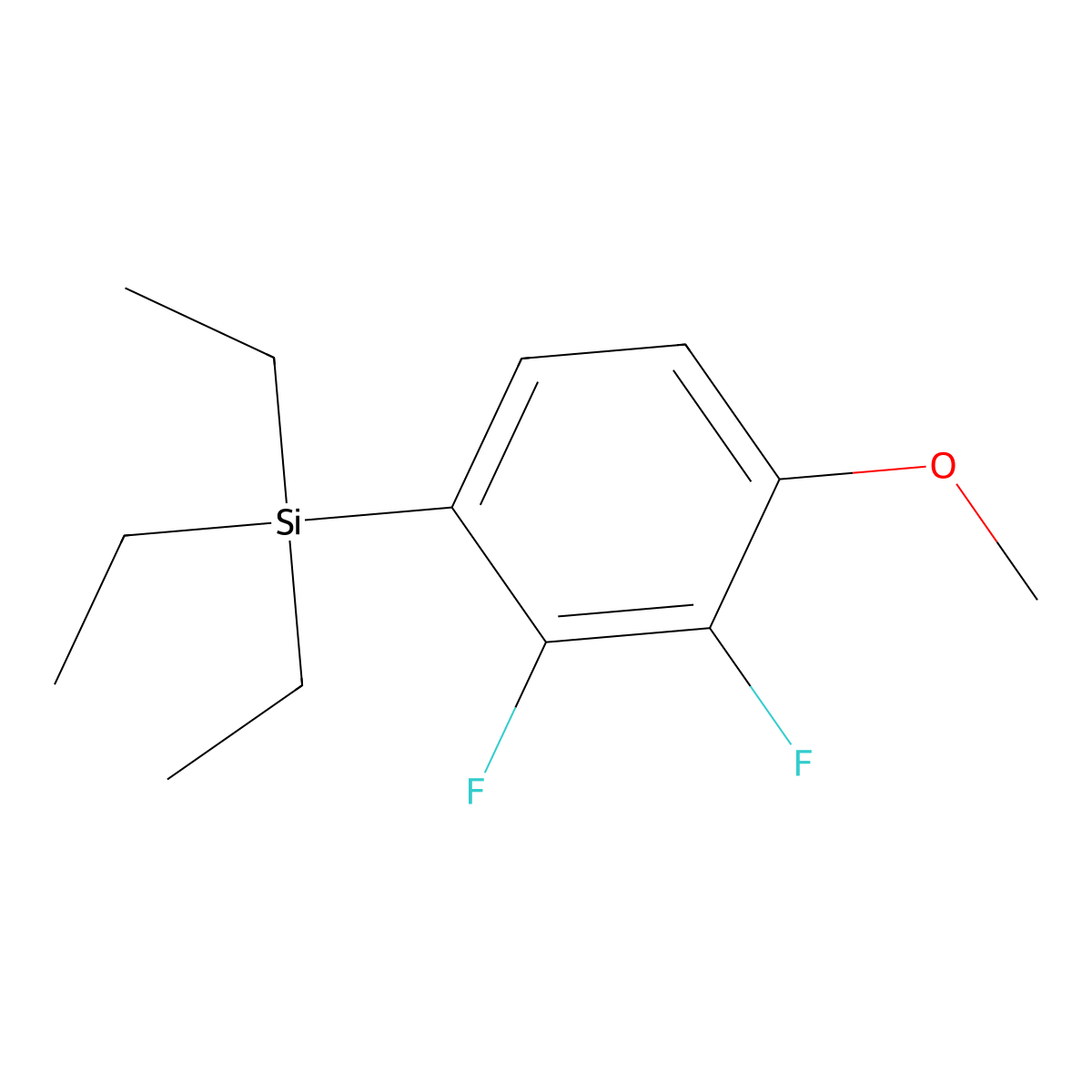 (2,3-Difluoro-4-methoxyphenyl)triethylsilane molecular structure, CAS 2969473-90-1