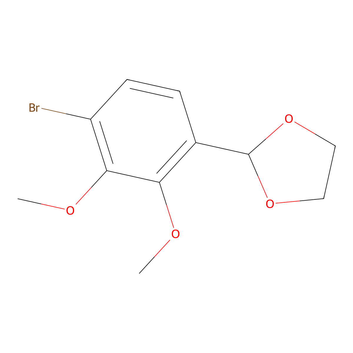 2-(4-Bromo-2,3-dimethoxyphenyl)-1,3-dioxolane molecular structure, CAS 2969474-28-8