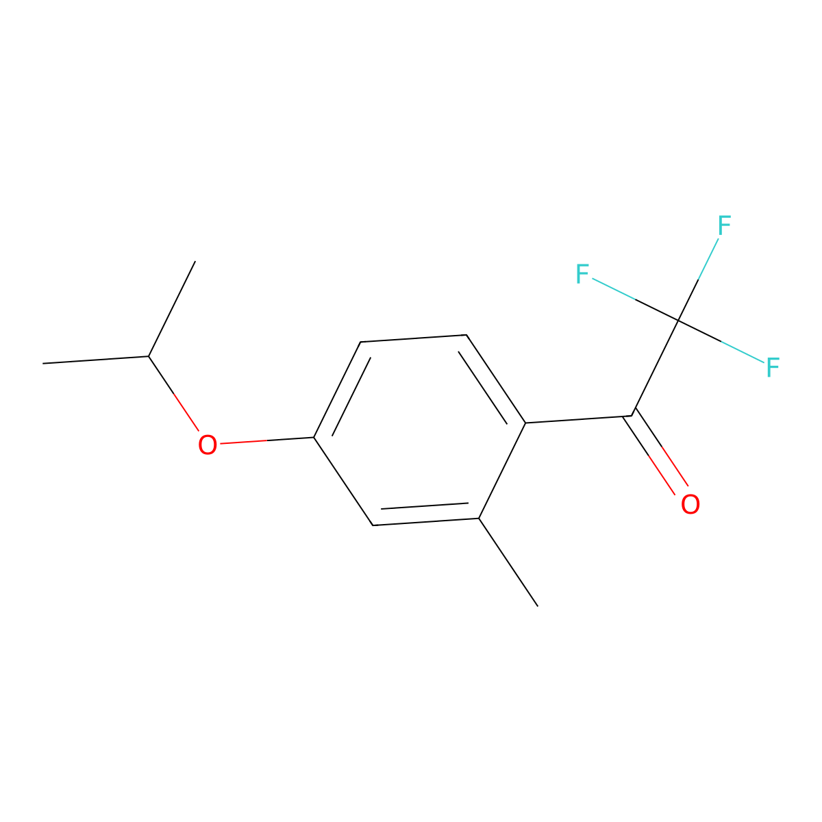 2,2,2-Trifluoro-1-(4-isopropoxy-2-methylphenyl)ethanone molecular structure, CAS 2969475-73-6