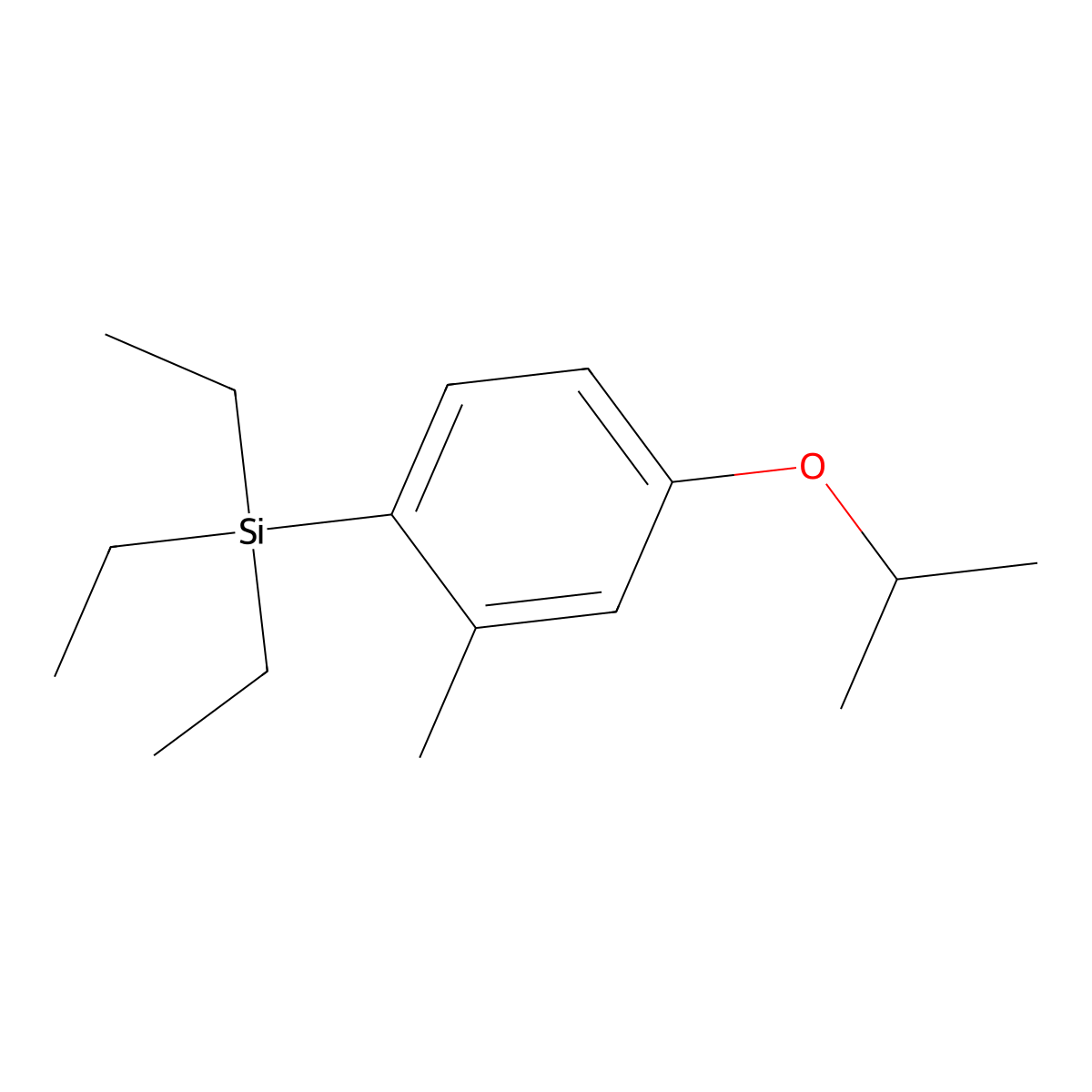 Triethyl(4-isopropoxy-2-methylphenyl)silane molecular structure, CAS 2969475-81-6