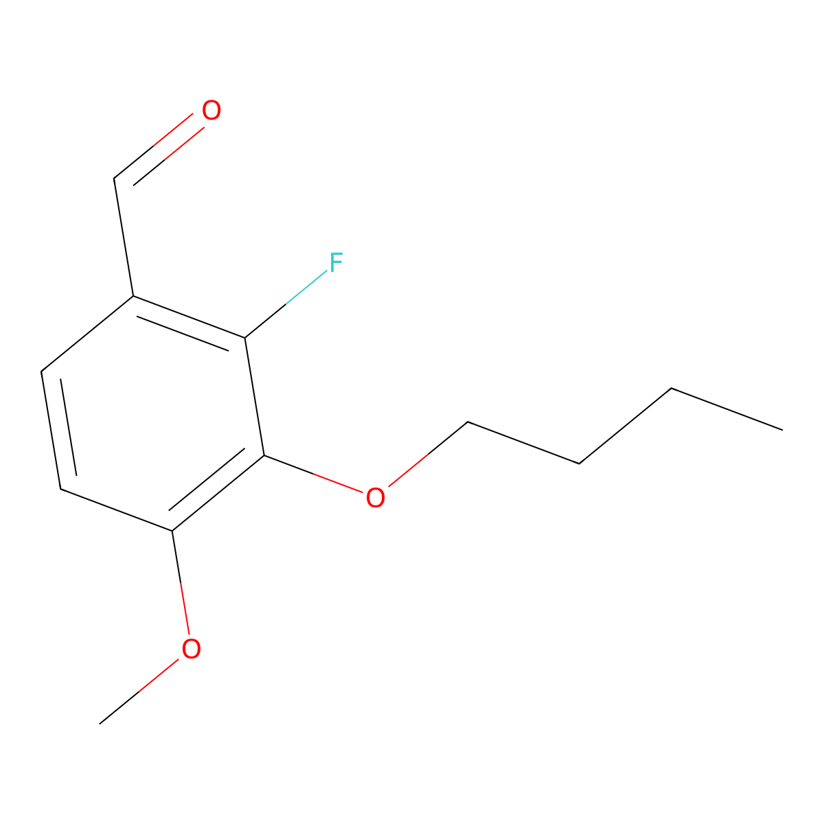 3-Butoxy-2-fluoro-4-methoxybenZaldehyde molecular structure, CAS 2969475-85-0