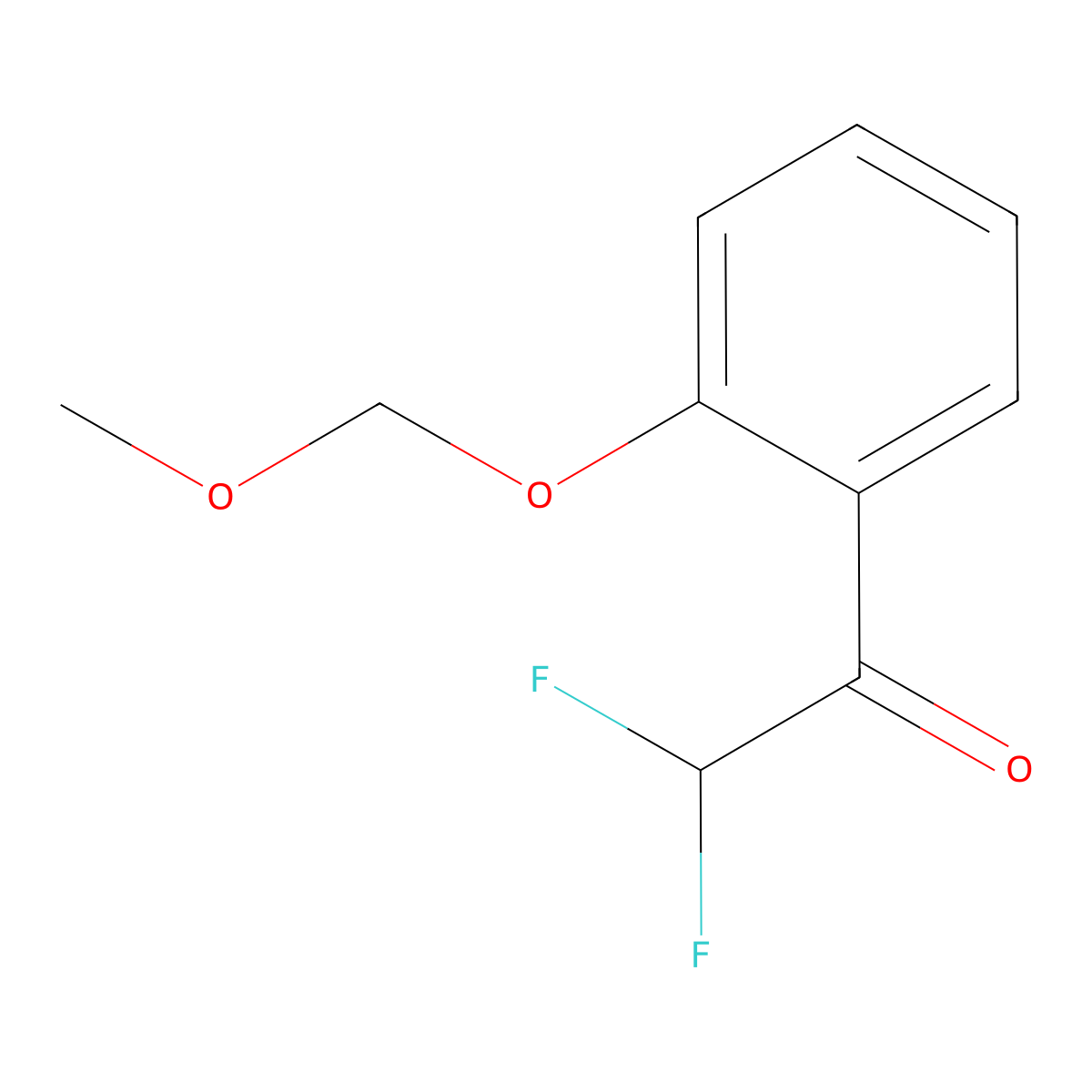 2,2-Difluoro-1-(2-(methoxymethoxy)phenyl)ethanone molecular structure, CAS 2969476-76-2