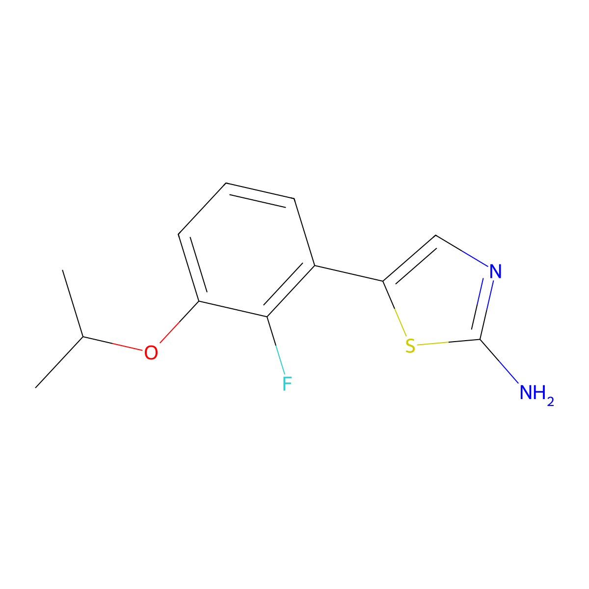5-(2-Fluoro-3-isopropoxyphenyl)thiazol-2-amine molecular structure, CAS 2969476-90-0