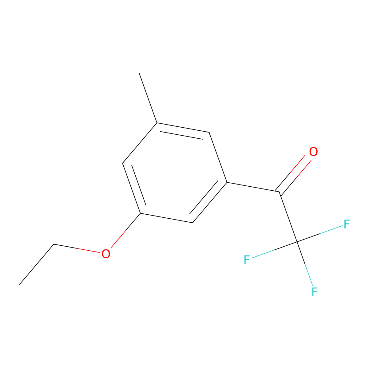 1-(3-Ethoxy-5-methylphenyl)-2,2,2-trifluoroethanone molecular structure, CAS 2969481-09-0
