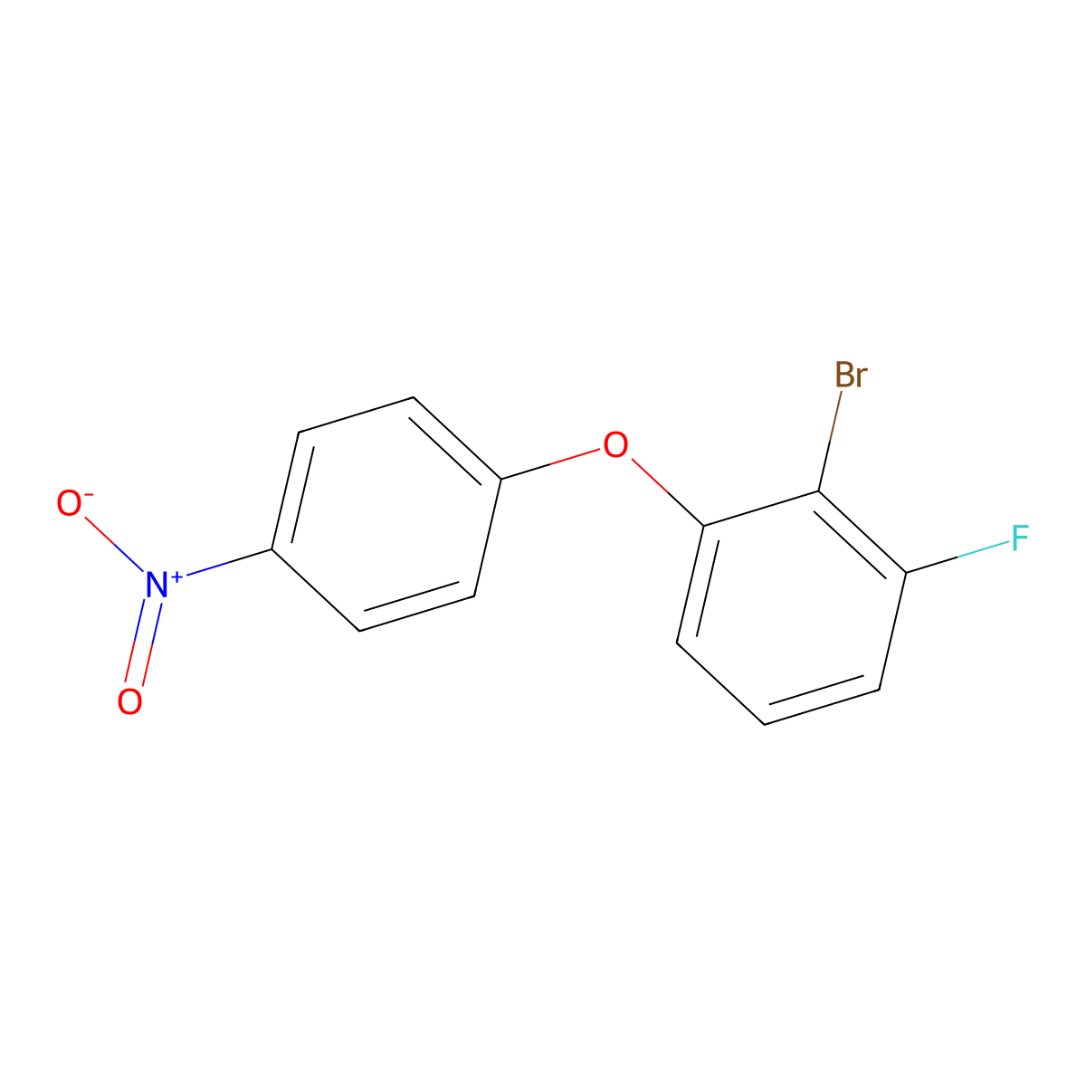 2-Bromo-1-fluoro-3-(4-nitrophenoxy)benZene molecular structure, CAS 2969482-81-1