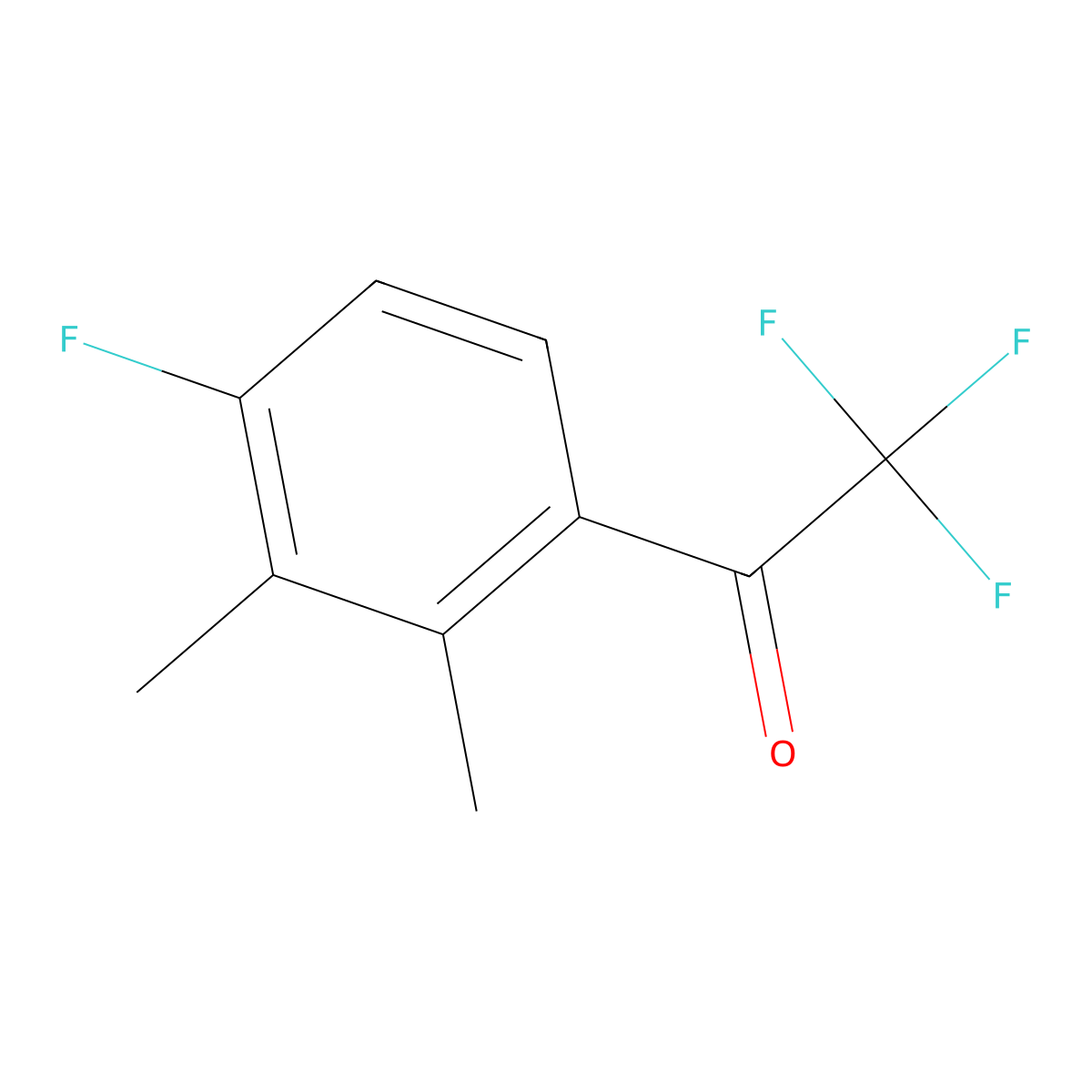 2,2,2-Trifluoro-1-(4-fluoro-2,3-dimethylphenyl)ethanone molecular structure, CAS 2969484-25-9