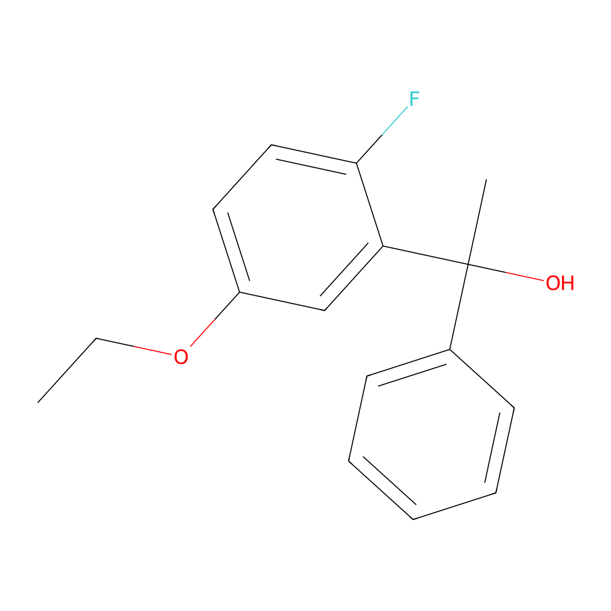 1-(5-Ethoxy-2-fluorophenyl)-1-phenylethanol molecular structure, CAS 2969485-70-7