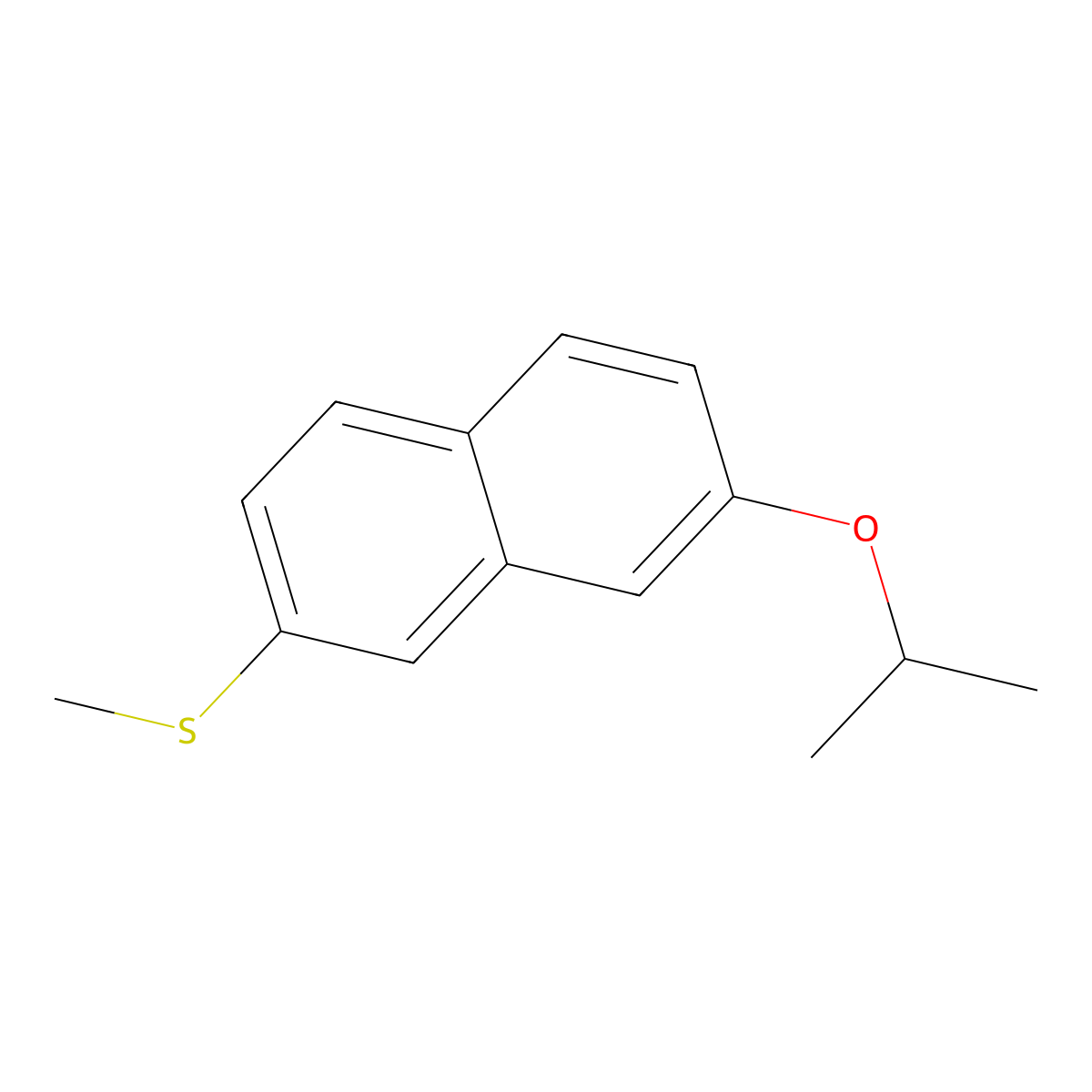 (7-Isopropoxynaphthalen-2-yl)(methyl)sulfane molecular structure, CAS 2969485-85-4