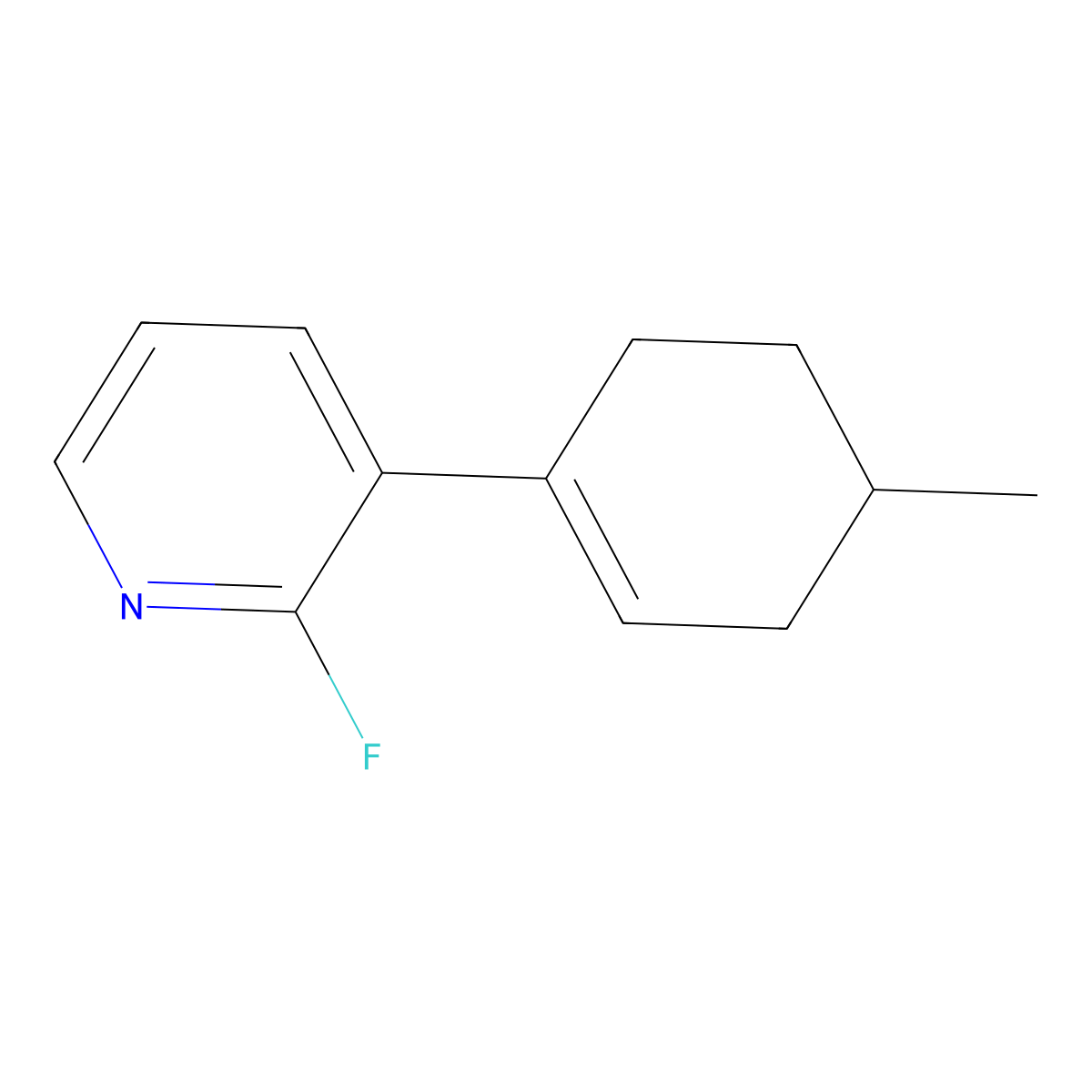 2-Fluoro-3-(4-methylcyclohex-1-en-1-yl)pyridine molecular structure, CAS 2969486-05-1