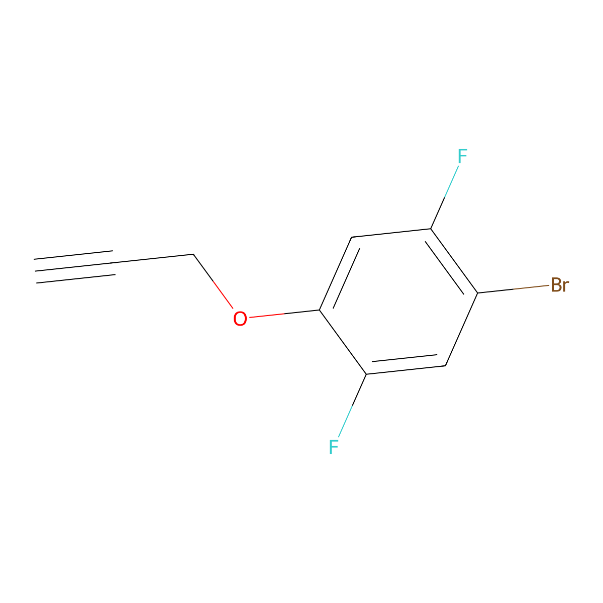 1-Bromo-2,5-difluoro-4-(prop-2-yn-1-yloxy)benzene molecular structure, CAS 2969487-84-9