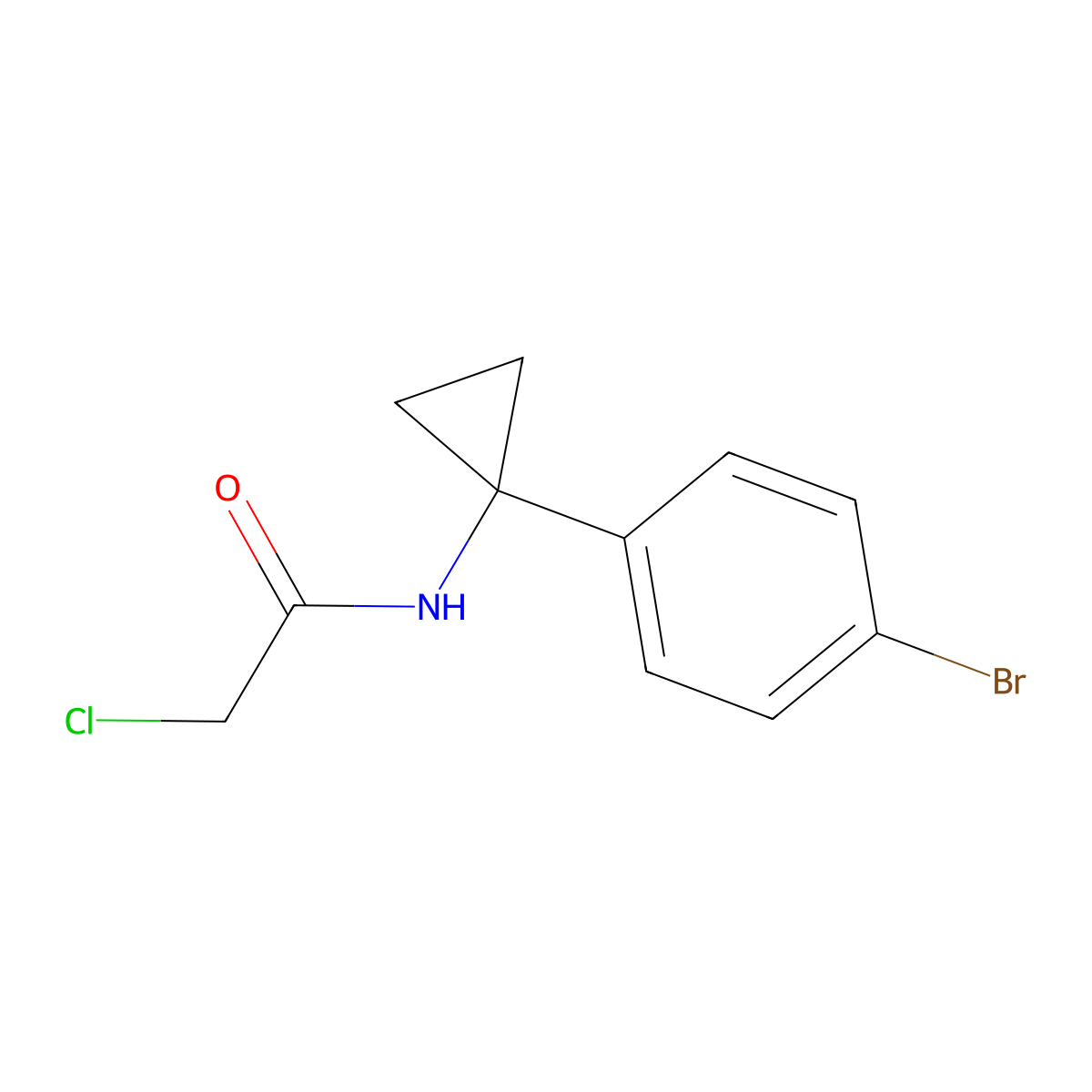 N-(1-(4-Bromophenyl)cyclopropyl)-2-chloroacetamide molecular structure, CAS 2969588-73-4