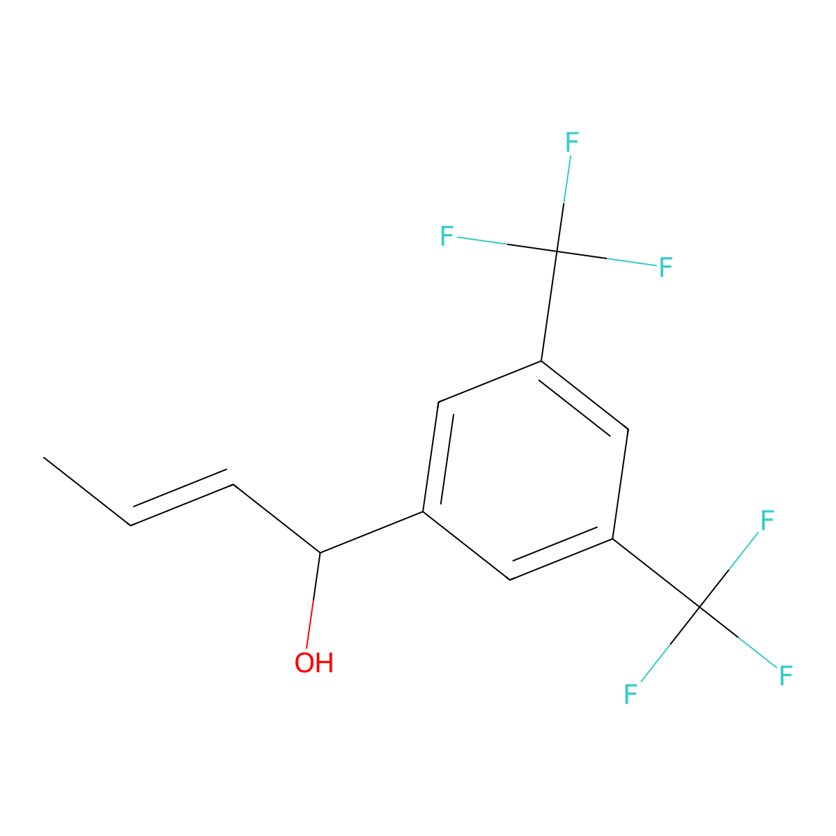 (E)-1-(3,5-Bis(trifluoromethyl)phenyl)but-2-en-1-ol molecular structure, CAS 2969616-95-1