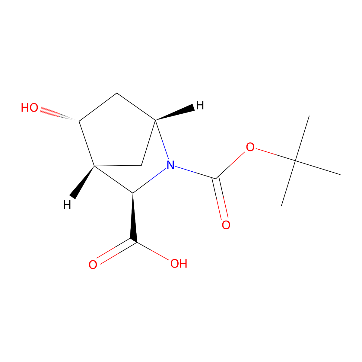 (1R,3R,4R,5R)-2-Tert-butoxycarbonyl-5-hydroxy-2-azabicyclo[2.2.1]heptane-3-carboxylic acid molecular structure, CAS 2969617-71-6