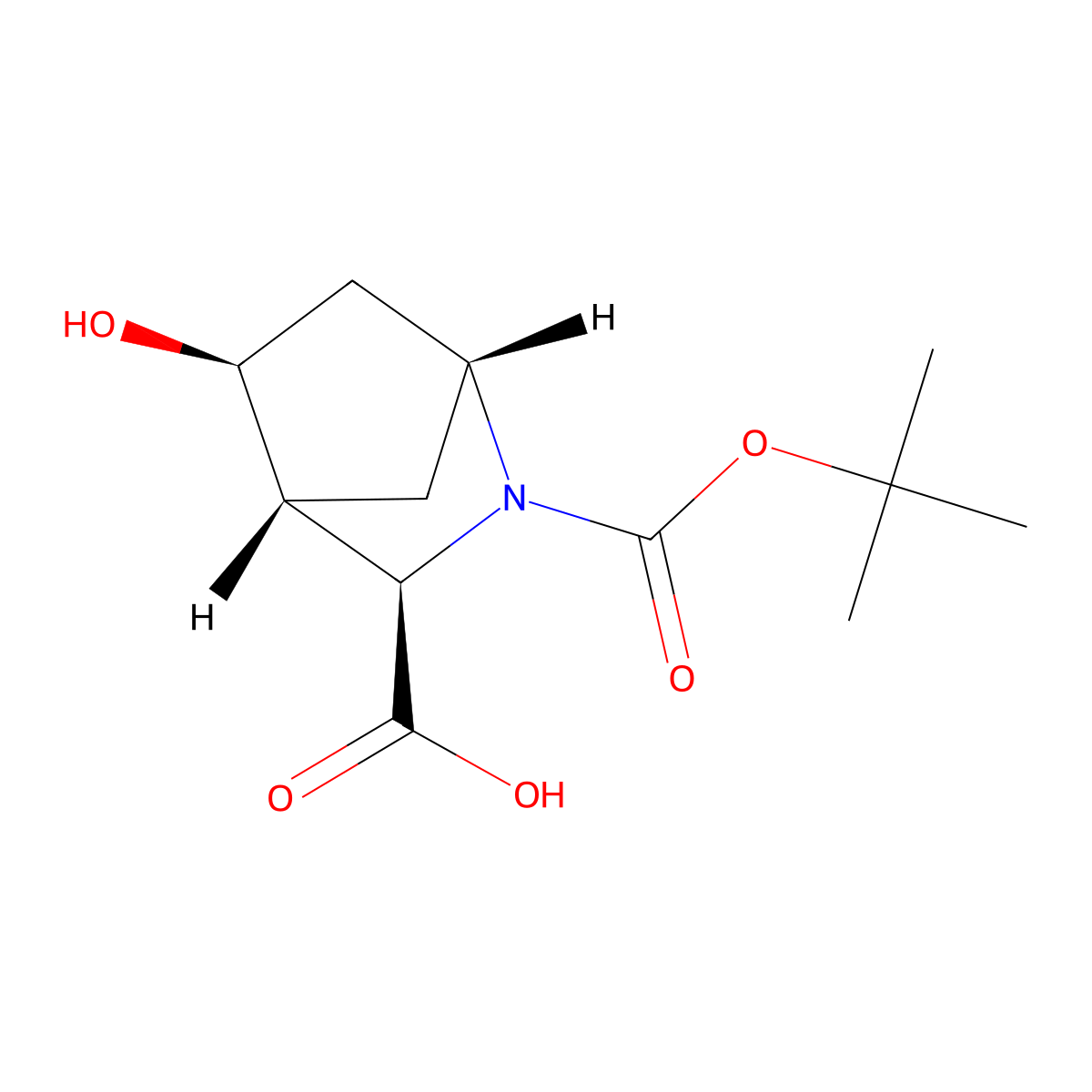 (1R,3R,4R,5S)-2-Tert-butoxycarbonyl-5-hydroxy-2-azabicyclo[2.2.1]heptane-3-carboxylic acid molecular structure, CAS 2969617-92-1
