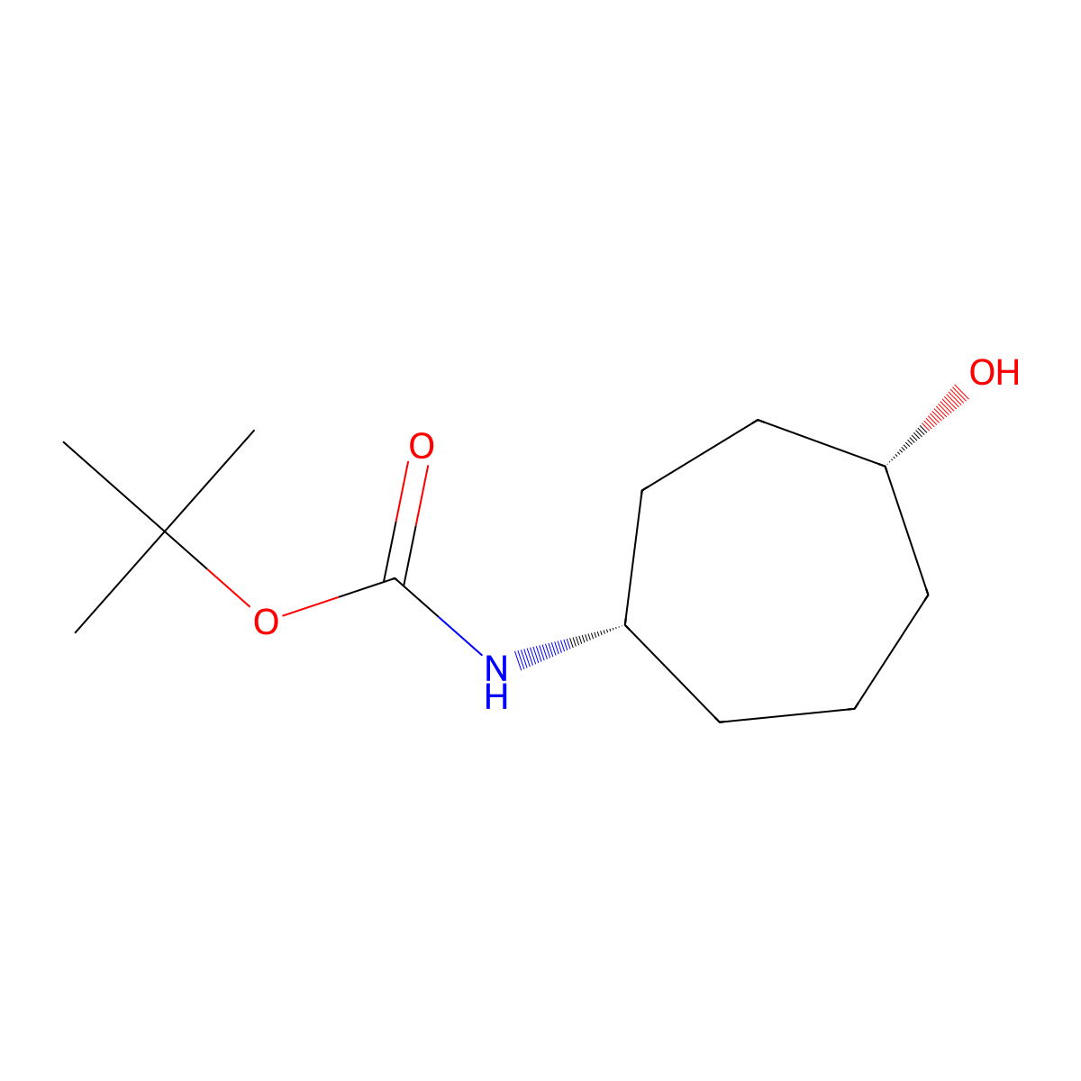 tert-butyl N-[(1S,4R)-4-hydroxycycloheptyl]carbamate molecular structure, CAS 2969618-19-5