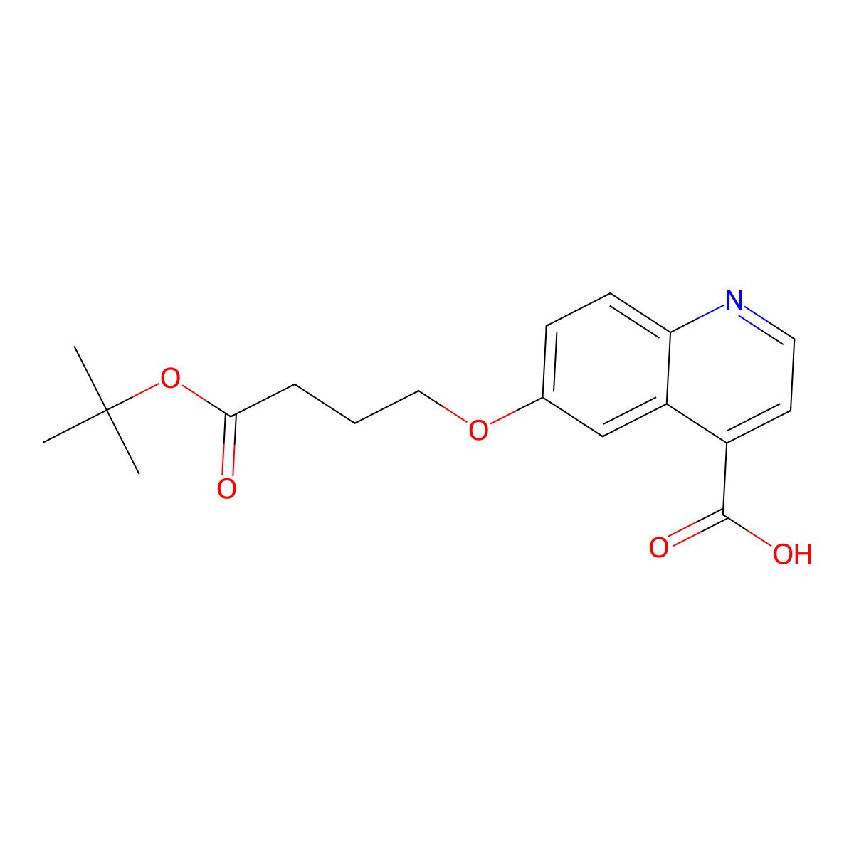 6-(4-(Tert-butoxy)-4-oxobutoxy)quinoline-4-carboxylic acid molecular structure, CAS 2969680-33-7