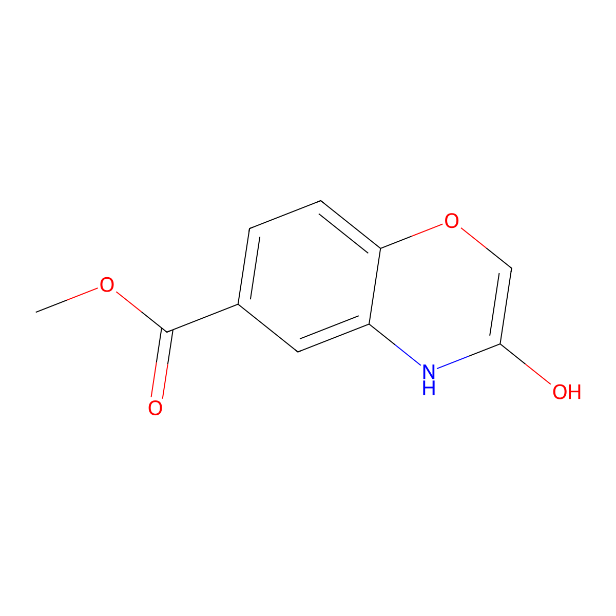 3-Hydroxy-4H-benzo[1,4]oxazine-6-carboxylic acid methyl ester molecular structure, CAS 2969732-13-4