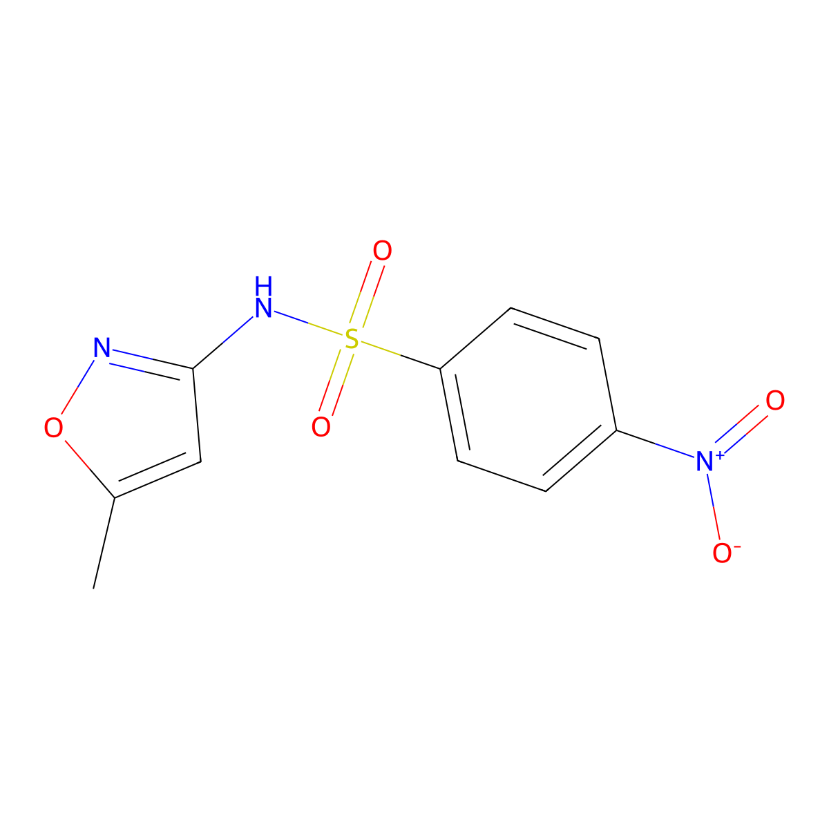 4-Nitro-sulfamethoxazole molecular structure, CAS 29699-89-6