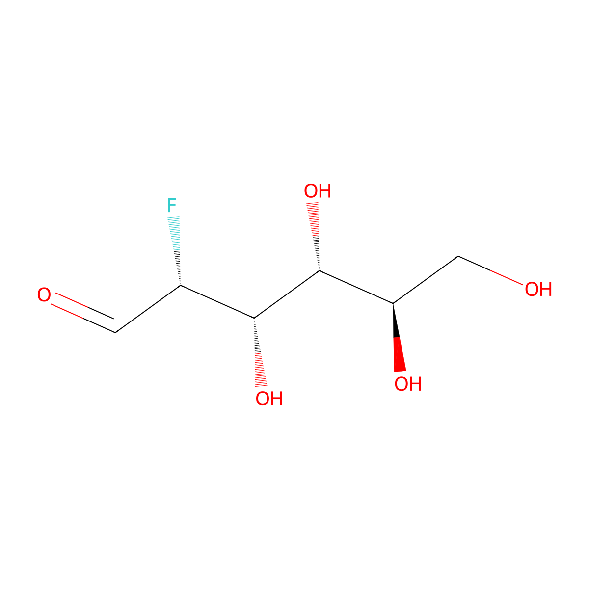 2-Fluoro-2-deoxy-D-glucose molecular structure, CAS 29702-43-0