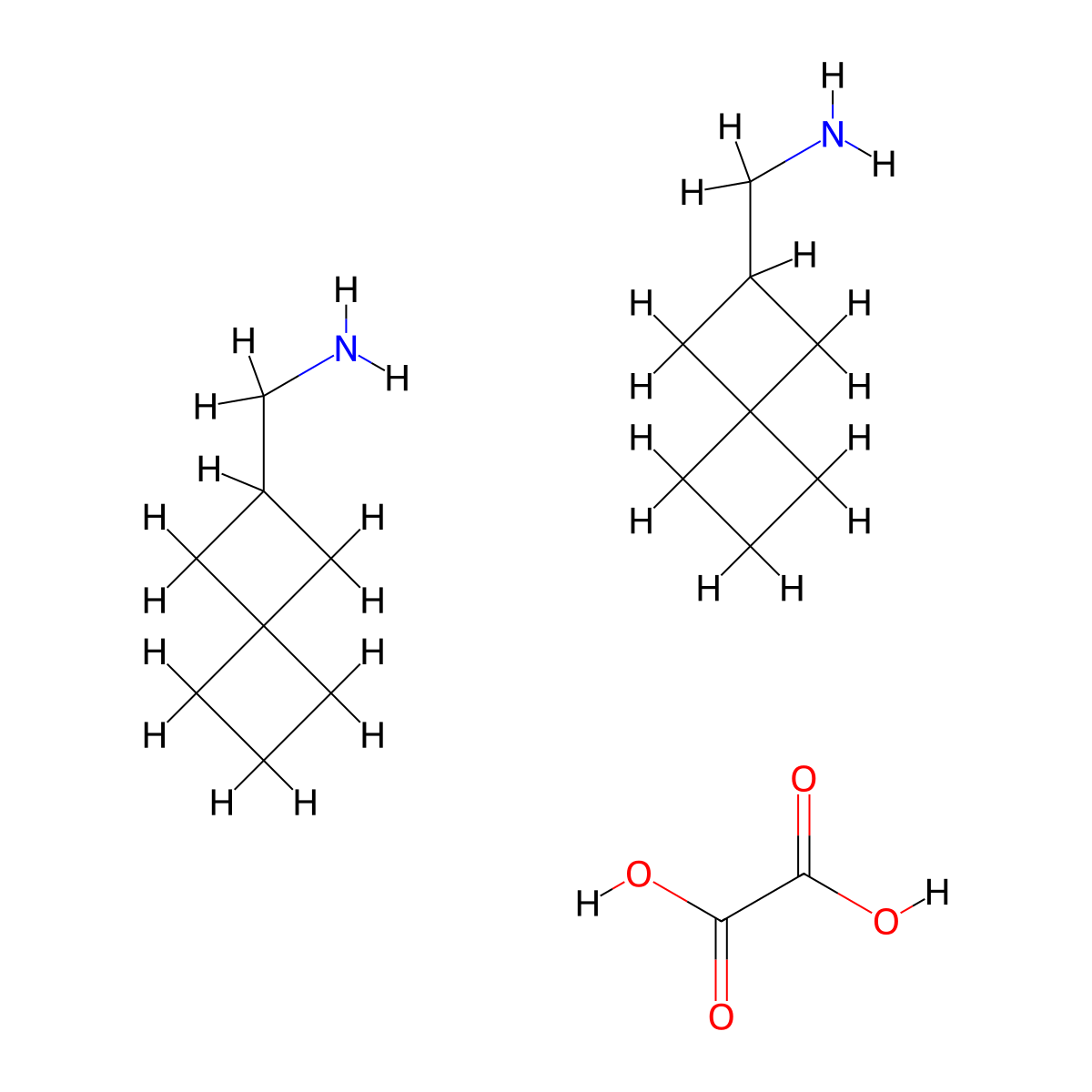 Spiro[3.3]heptan-2-ylmethanamine hemioxalate molecular structure, CAS 2970213-65-9