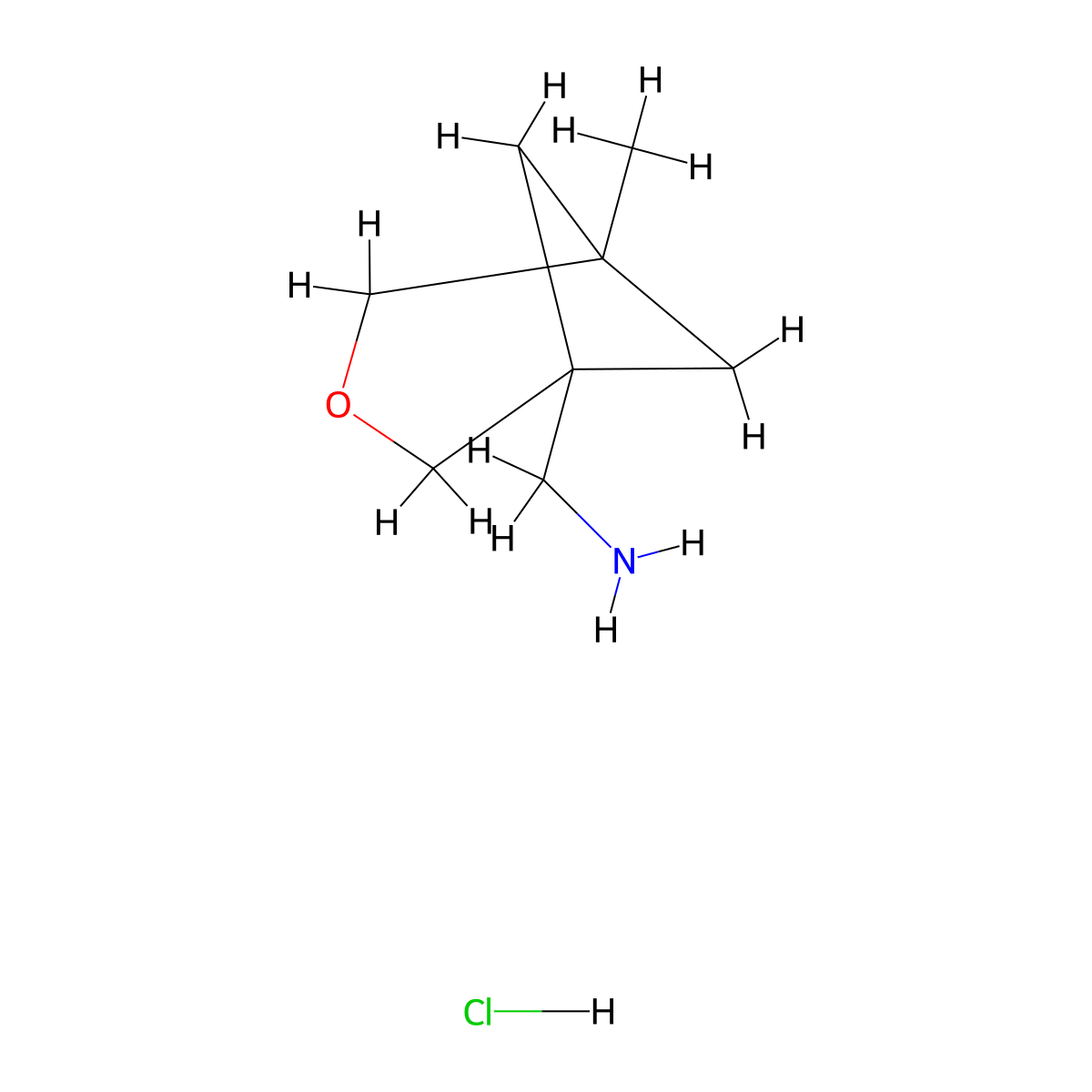 (5-Methyl-3-oxabicyclo[3.1.1]heptan-1-yl)methanamine;hydrochloride molecular structure, CAS 2970213-85-3