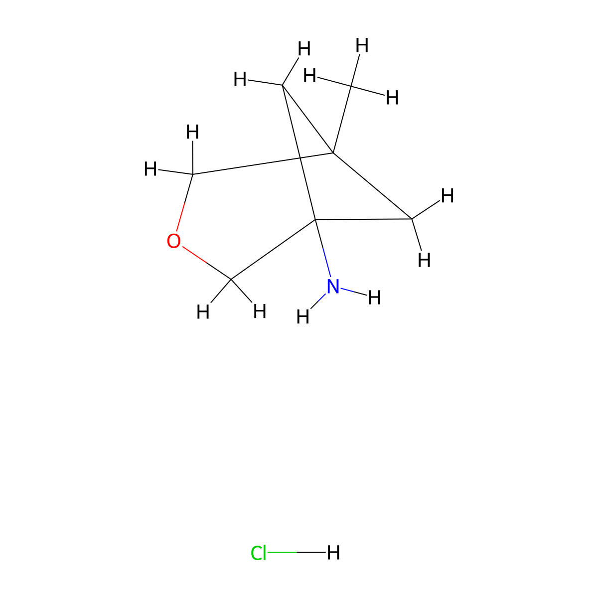 5-Methyl-3-oxabicyclo[3.1.1]heptan-1-amine;hydrochloride molecular structure, CAS 2970214-02-7
