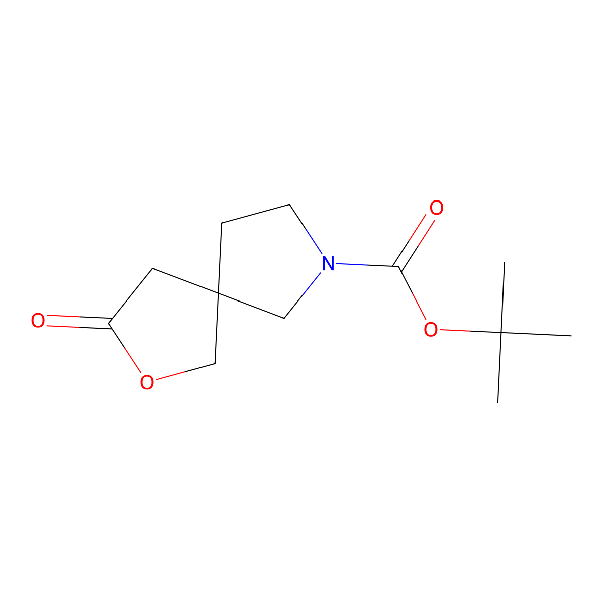 Tert-butyl 3-oxo-2-oxa-7-azaspiro[4.4]nonane-7-carboxylate molecular structure, CAS 2970214-03-8