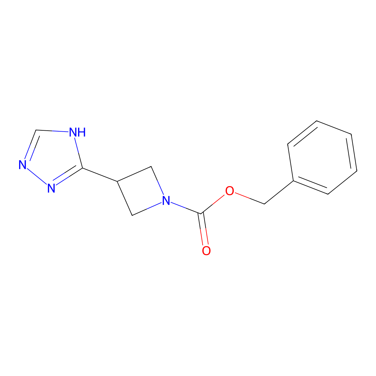 benzyl 3-(4H-1,2,4-triazol-3-yl)azetidine-1-carboxylate molecular structure, CAS 2970214-31-2