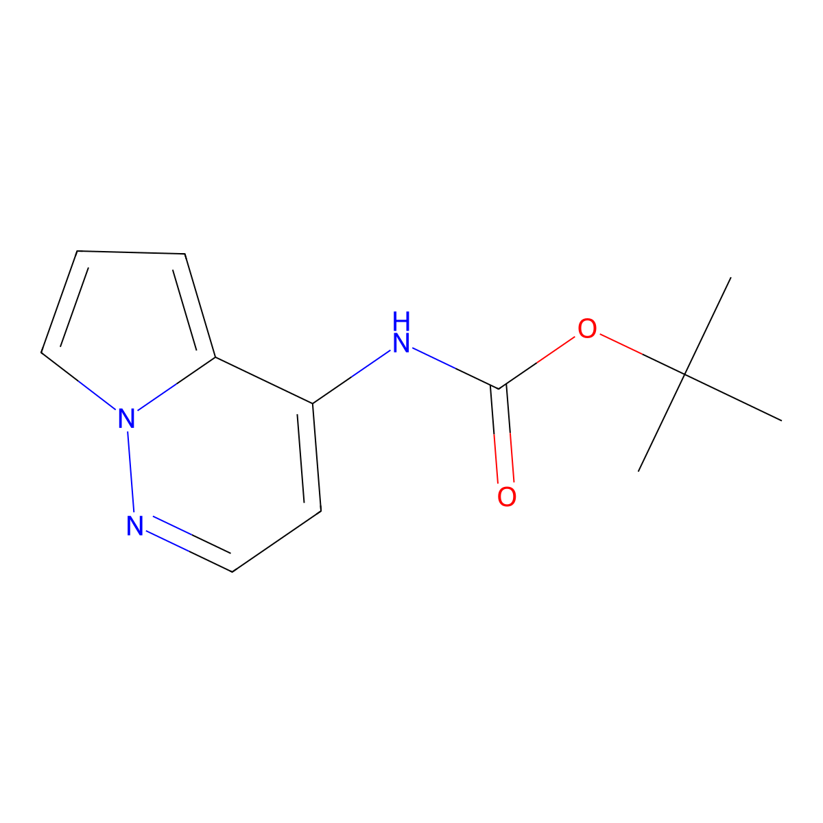 Tert-butyl N-pyrrolo[1,2-B]pyridazin-4-ylcarbamate molecular structure, CAS 2970215-50-8