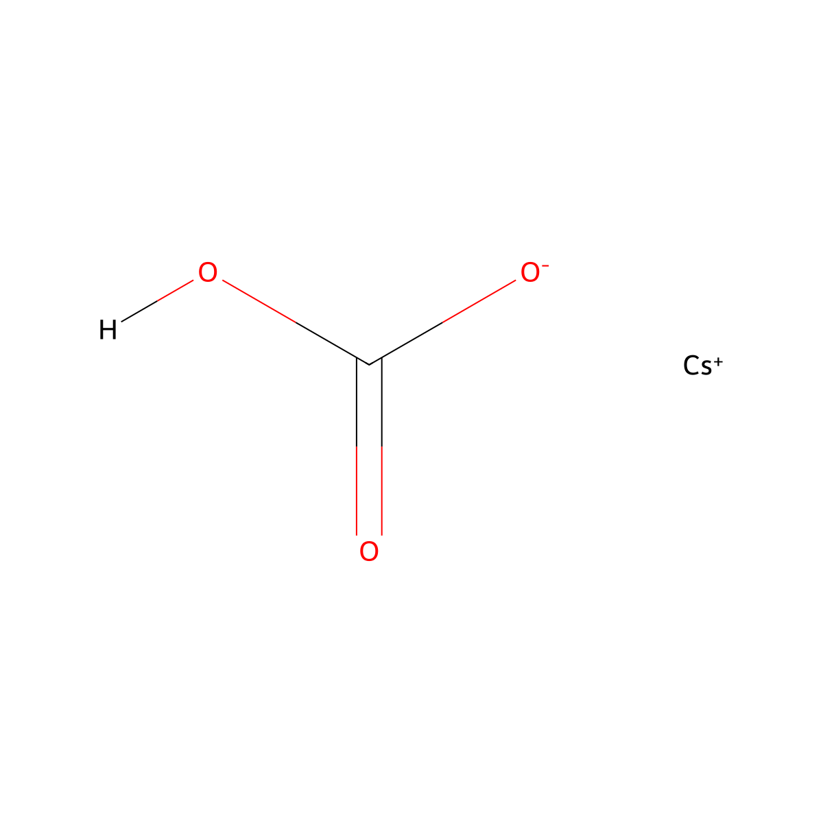 cesium hydrogen carbonate molecular structure, CAS 29703-01-3
