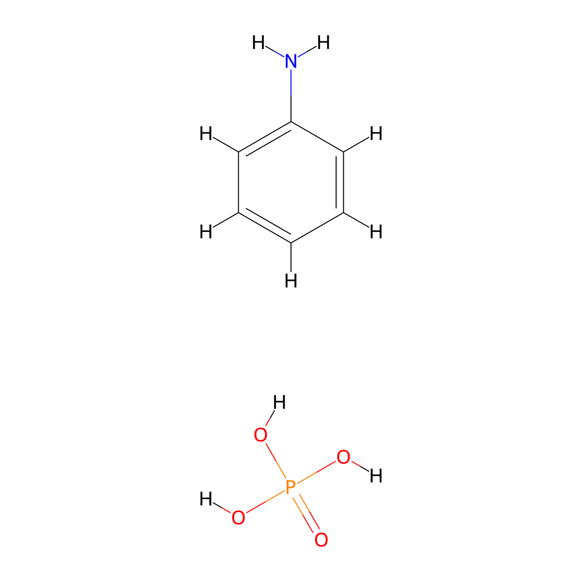 Benzenamine, phosphate (1:1) molecular structure, CAS 29703-55-7