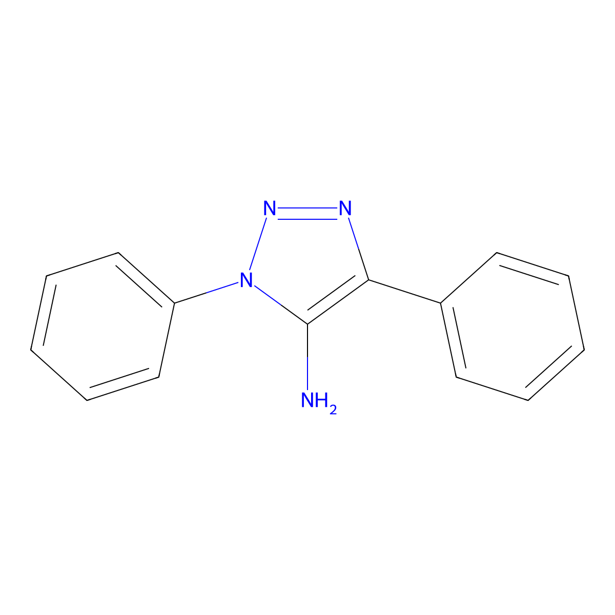 1,4-diphenyl-1H-1,2,3-triazol-5-amine molecular structure, CAS 29704-63-0
