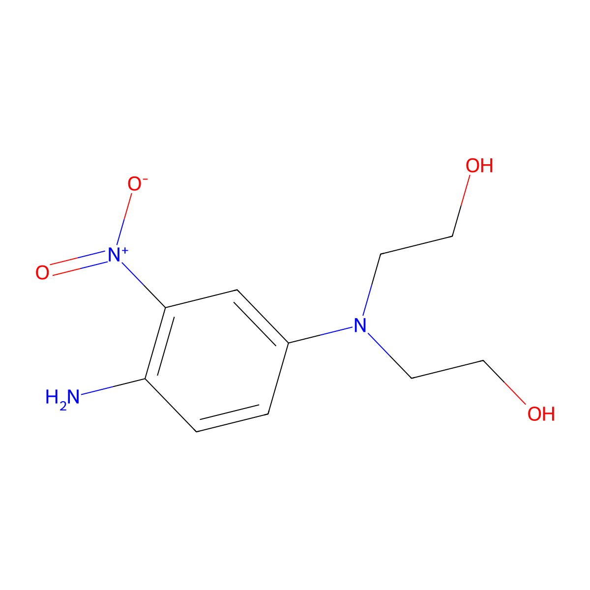 Ethanol, 2,2'-[(4-amino-3-nitrophenyl)imino]bis- molecular structure, CAS 29705-39-3
