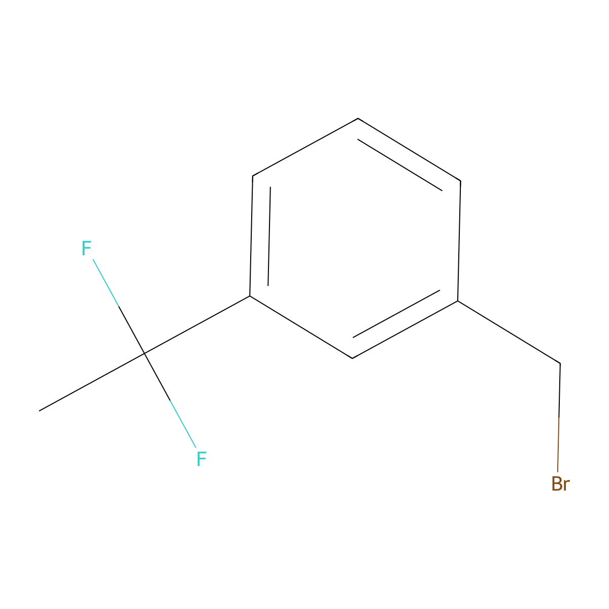 1-(Bromomethyl)-3-(1,1-difluoroethyl)benzene molecular structure, CAS 2970550-29-7