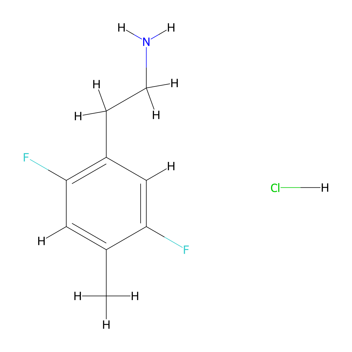 2-(2,5-Difluoro-4-methylphenyl)ethan-1-amine hydrochloride molecular structure, CAS 2970584-07-5
