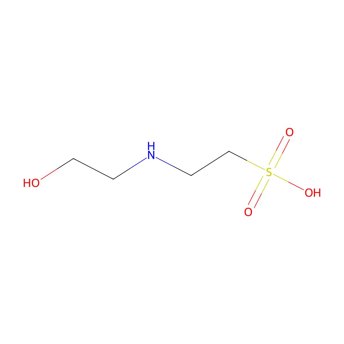 N-(2-Hydroxyethylamino)-ethanesulfonic acid molecular structure, CAS 29706-49-8