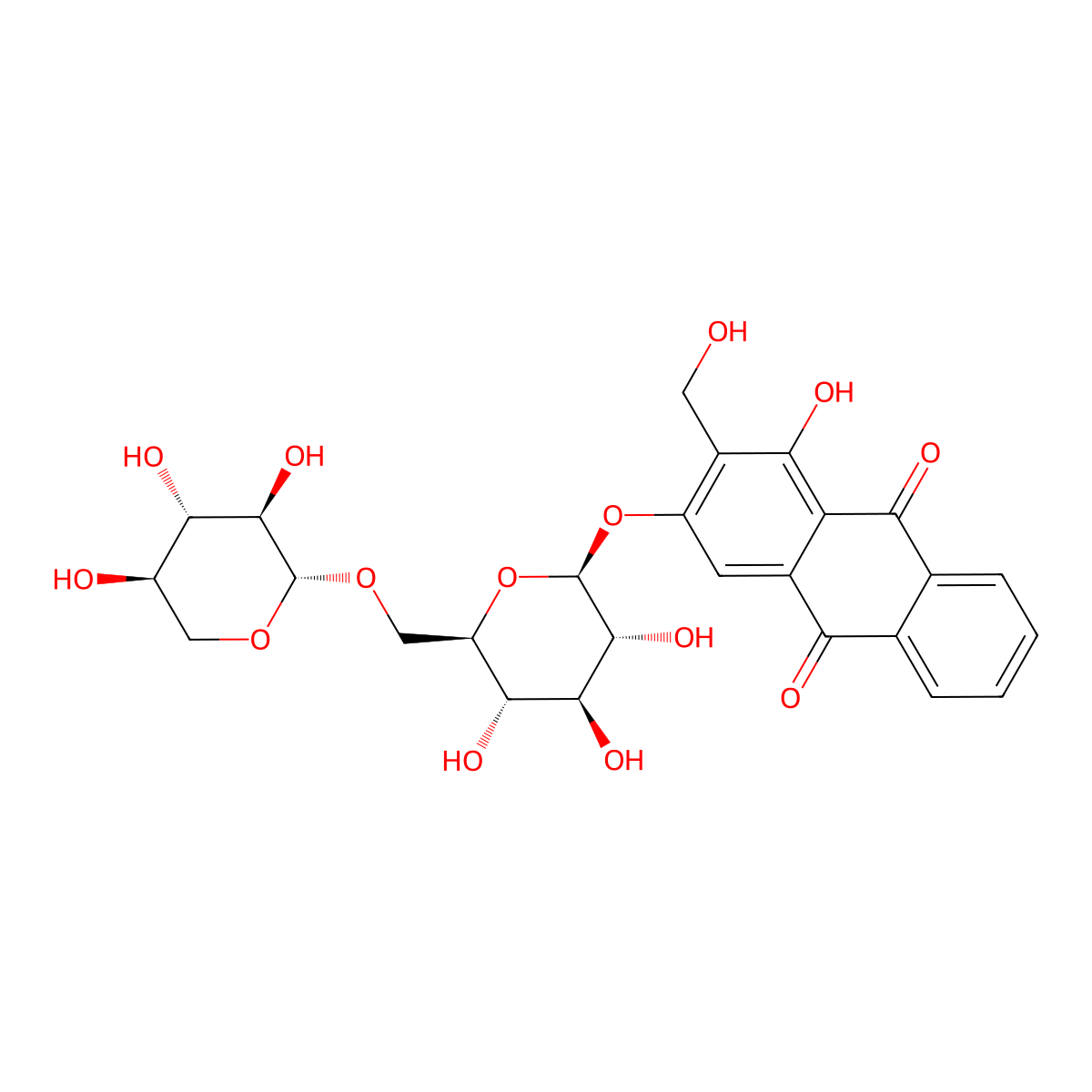 Lucidin primeveroside molecular structure, CAS 29706-59-0