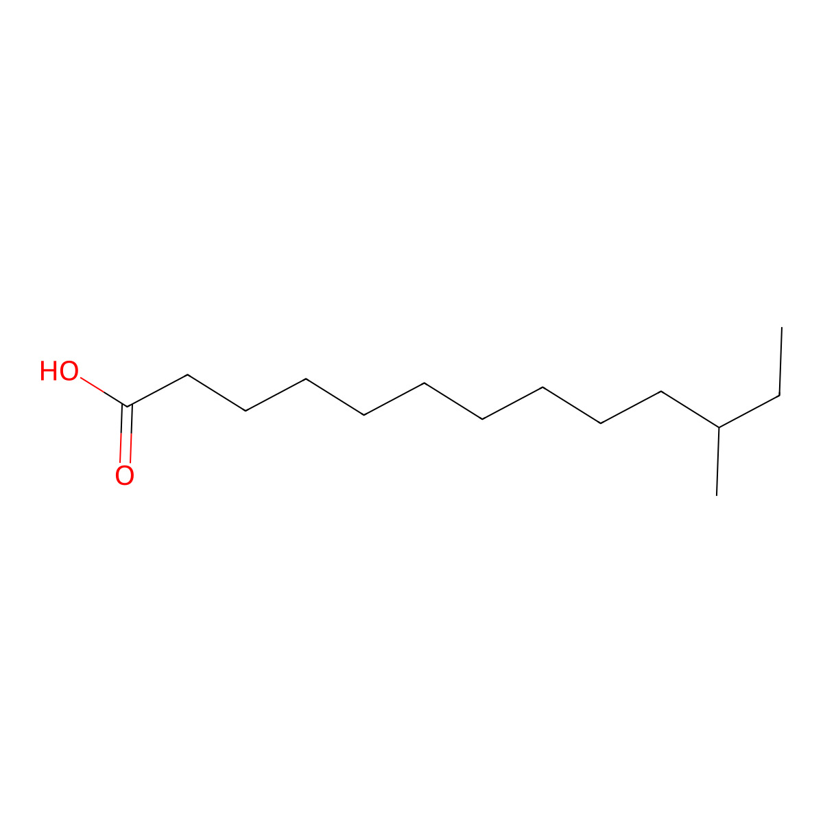 11-Methyltridecanoic acid molecular structure, CAS 29709-05-5