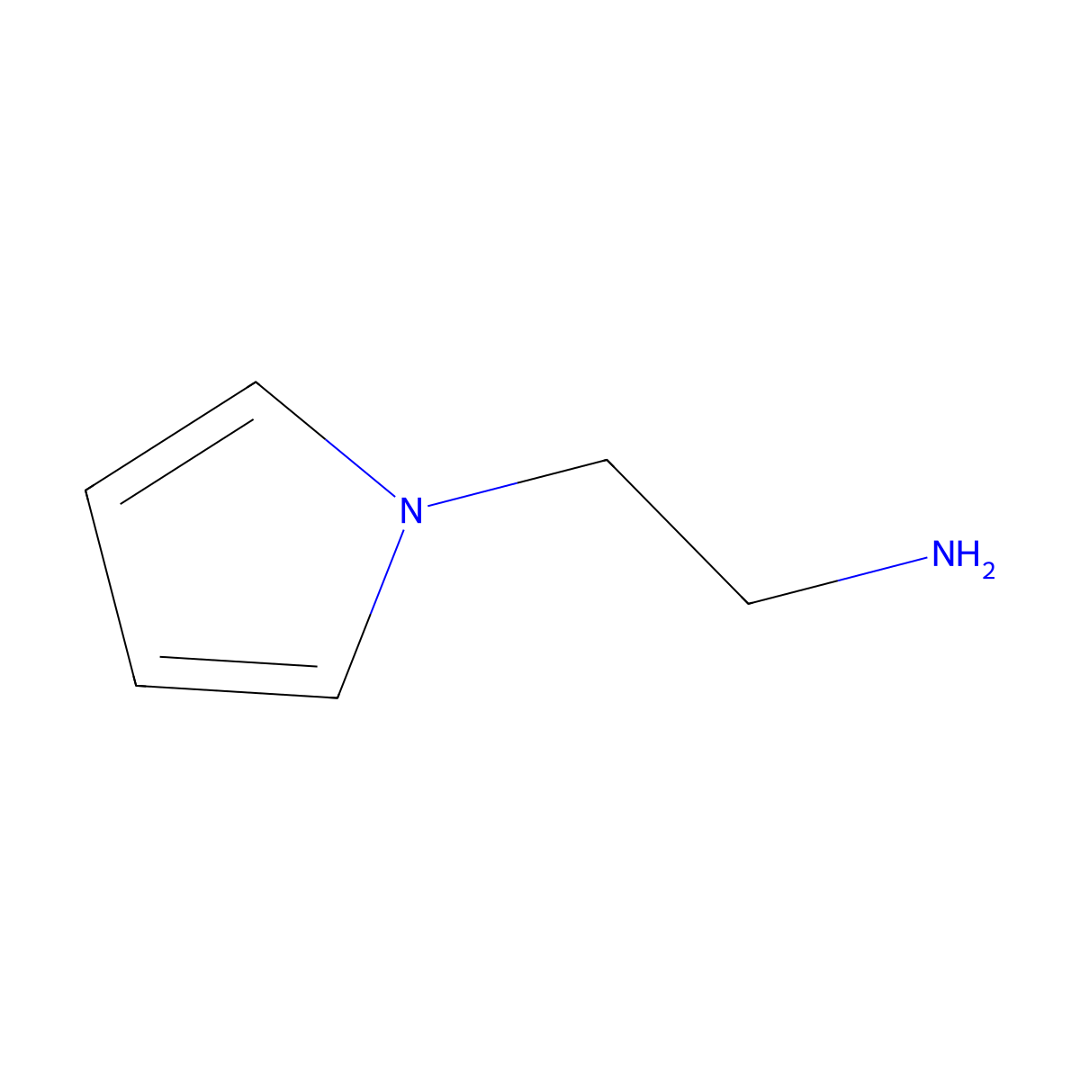2-(1H-pyrrol-1-yl)ethan-1-amine molecular structure, CAS 29709-35-1