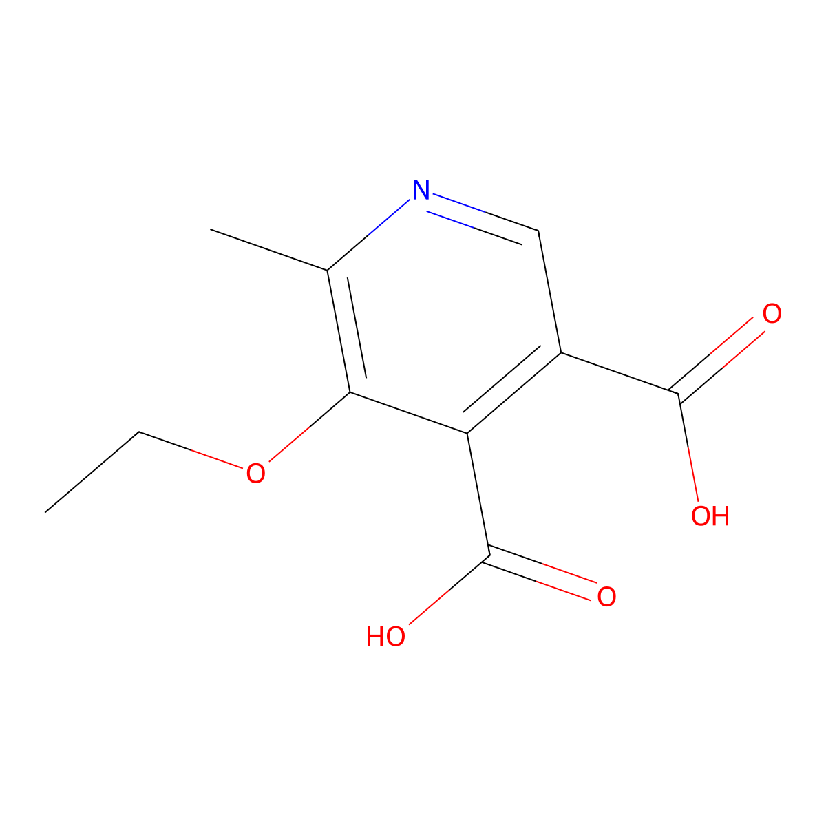5-Ethoxy-6-methylpyridine-3,4-dicarboxylic acid molecular structure, CAS 2971-77-9