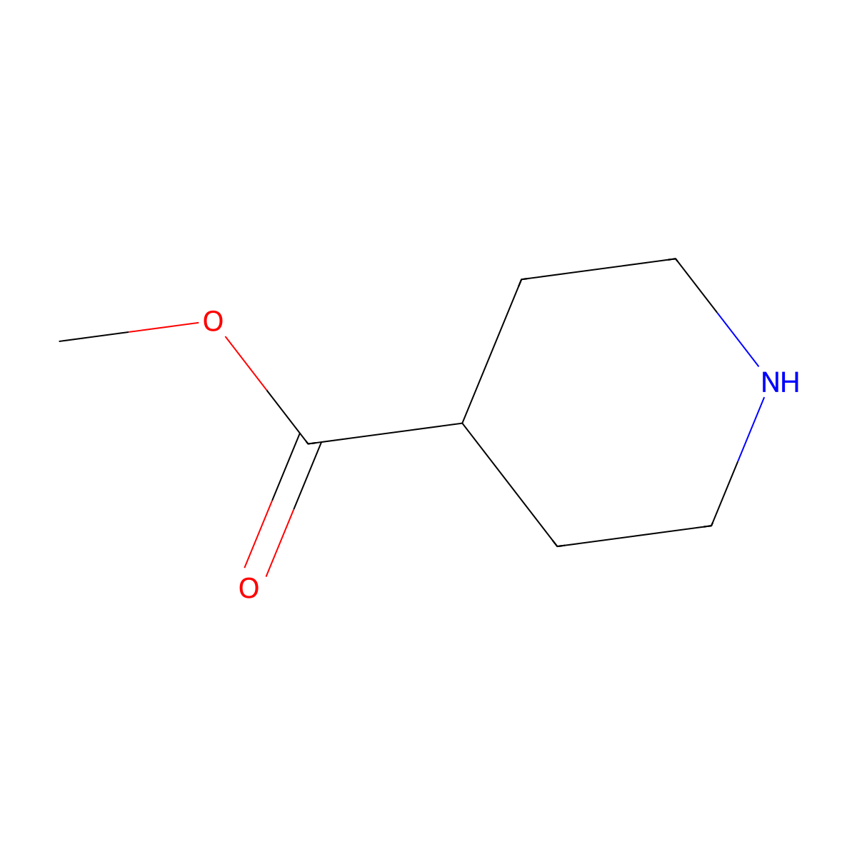 Methyl isonipecotate molecular structure, CAS 2971-79-1
