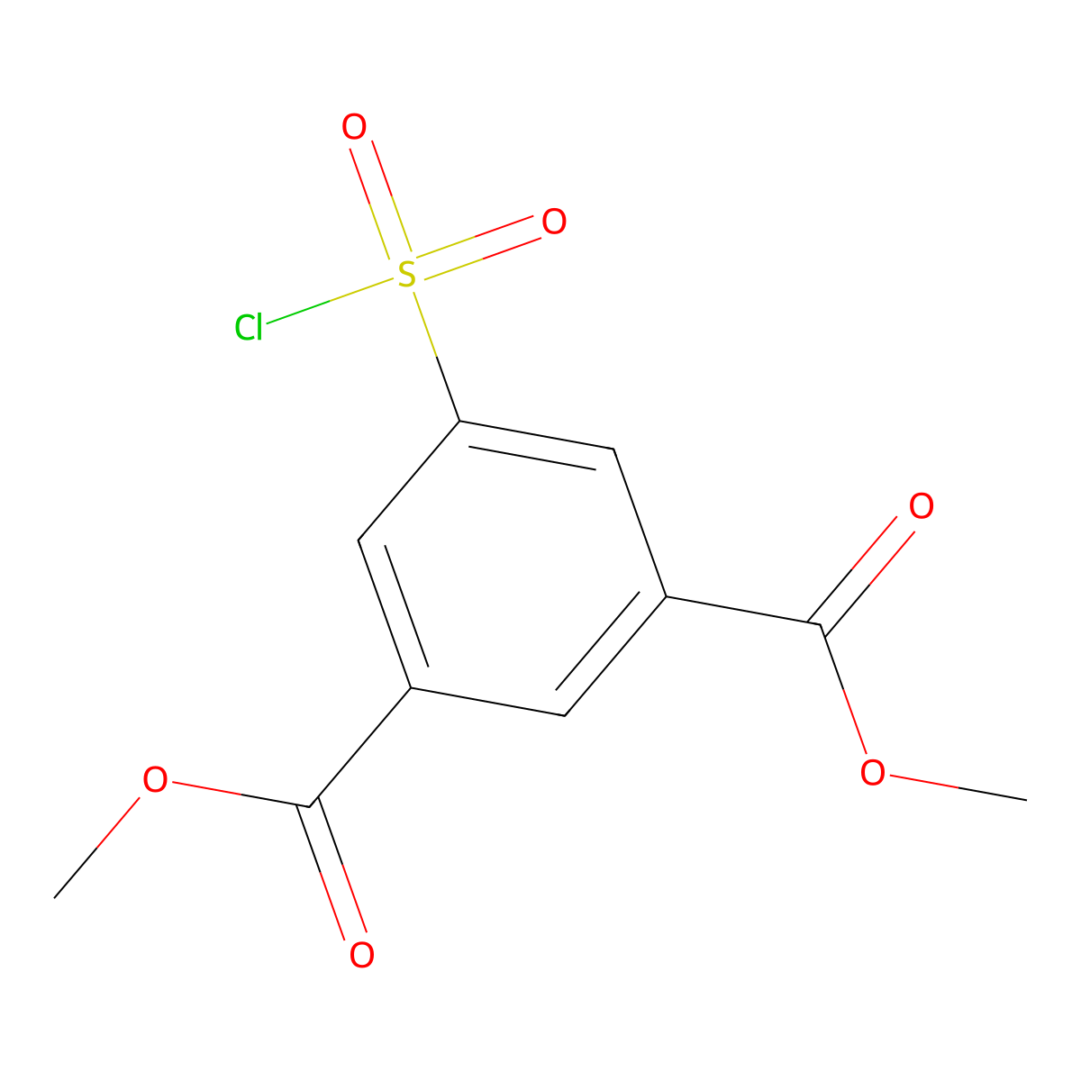 1,3-Benzenedicarboxylic acid, 5-(chlorosulfonyl)-, 1,3-dimethyl ester molecular structure, CAS 29710-58-5